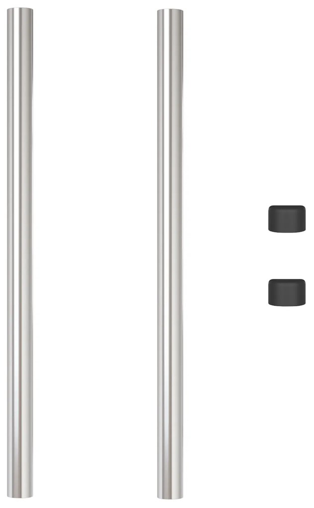 vidaXL Πό posts φράχτη 2 pcs Ασημί 70 cm Γαλβανισμένος χάλυβας