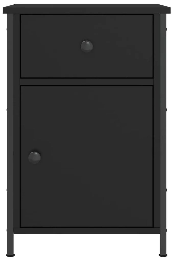 vidaXL Κομοδίνο Μαύρο 40 x 42 x 60 εκ. από Επεξεργασμένο Ξύλο