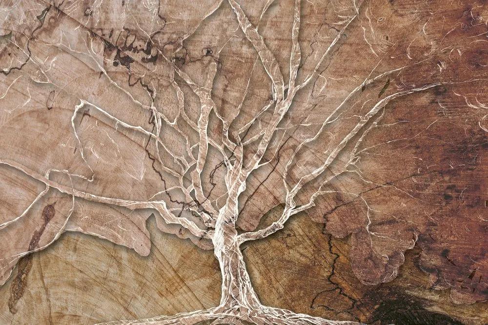 Εικόνα κορώνας δέντρου με αφηρημένη απόχρωση - 120x80