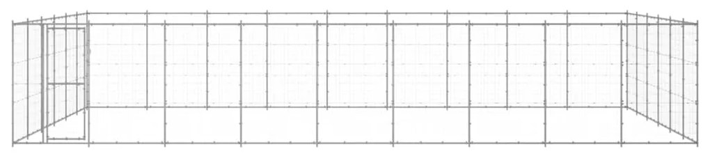 vidaXL Κλουβί Σκύλου Εξωτερικού Χώρου 65,34 μ² από Γαλβανισμένο Χάλυβα