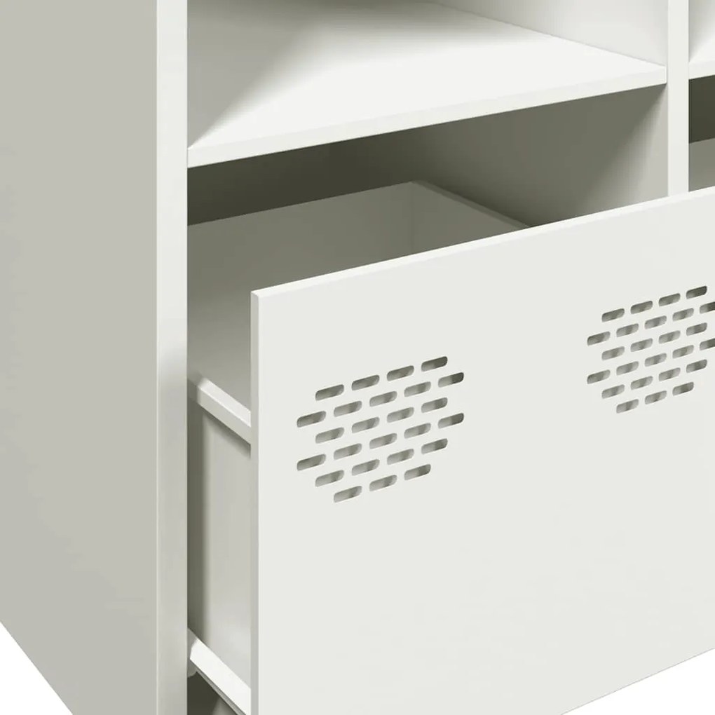 Sideboard Λευκό 135x39x73,5 cm Ατσάλι ψυχρής έλασης - Λευκό