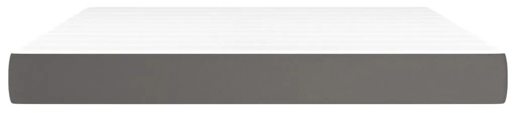 vidaXL Στρώμα με Pocket Springs Γκρι 180x200x20 εκ. Συνθετικό Δέρμα