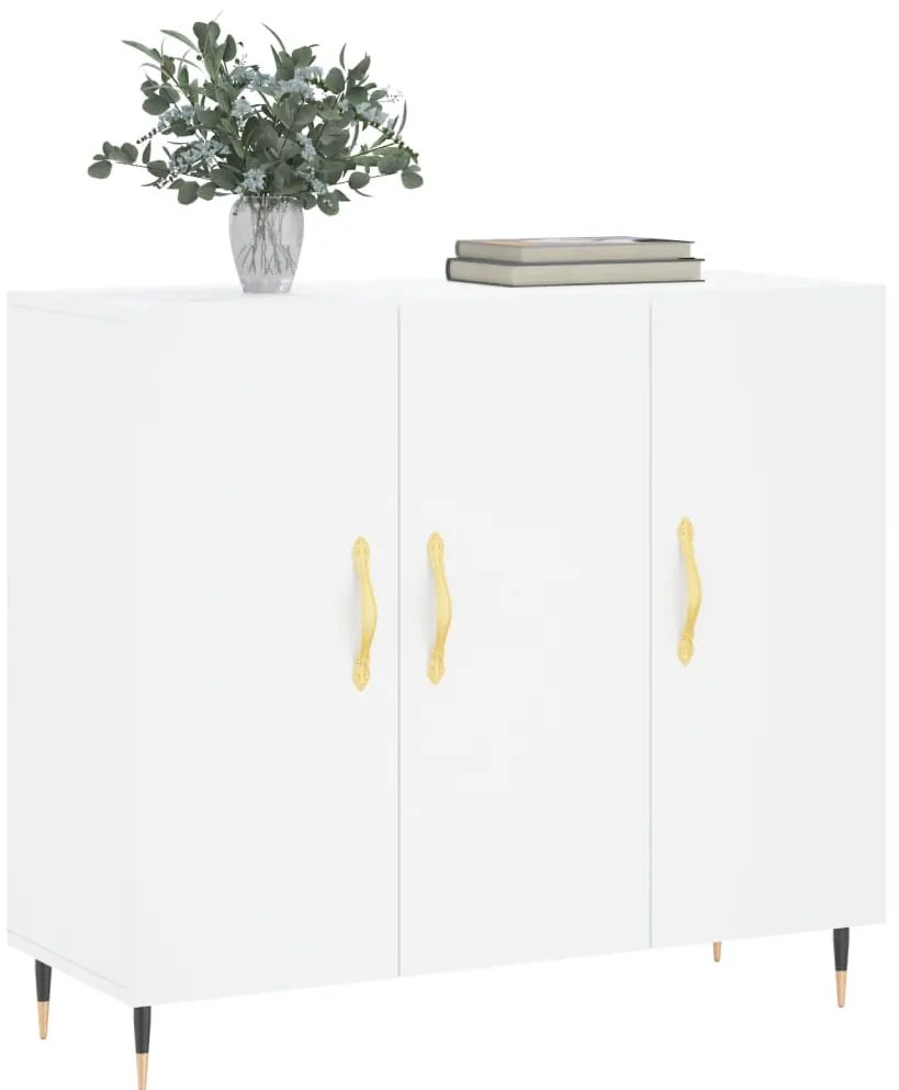 vidaXL Μπουφές Λευκός 90 x 34 x 80 εκ. από Επεξεργασμένο Ξύλο