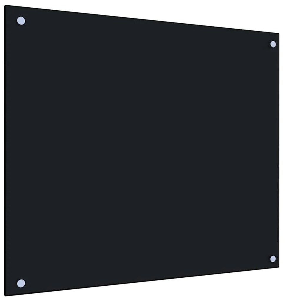 vidaXL Πλάτες Κουζίνας 2 τεμ. Μαύρες 70x60 εκ. από Ψημένο Γυαλί