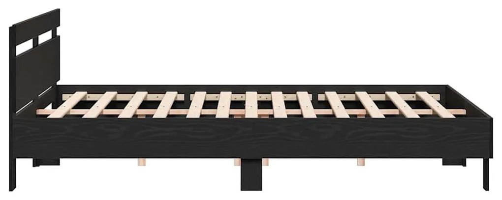 vidaXL Σκελετός Κρεβατιού Μαύρη Οξυά 180 x 200 cm Επεξεργασμένο ξύλο