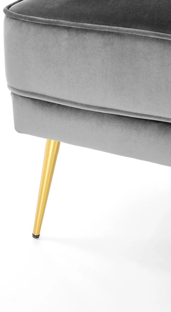 SANTI leisure armchair grey / gold DIOMMI V-CH-SANTI-FOT-POPIELATY