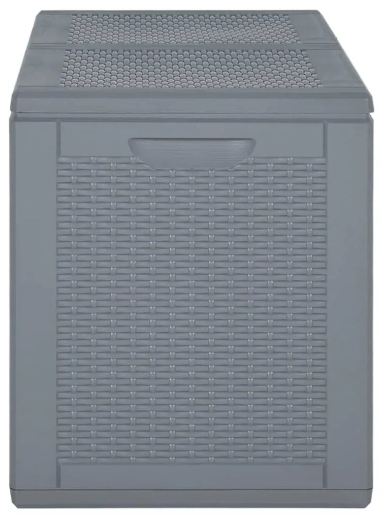 vidaXL Μπαούλο Αποθήκευσης Κήπου Γκρι 180 Λίτρων από Ρατάν Πολυπρ/νίου