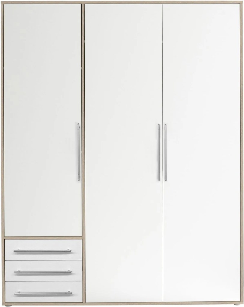 Ντουλάπα LYSS Λευκή+Φυσικό Sanremo 155x194x58cm