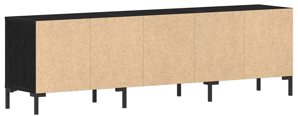 vidaXL Ντουλάπι Τηλεόρασης Μαύρη Δρυς 150x30x44,5 εκ Επεξεργασμένο Ξύλο