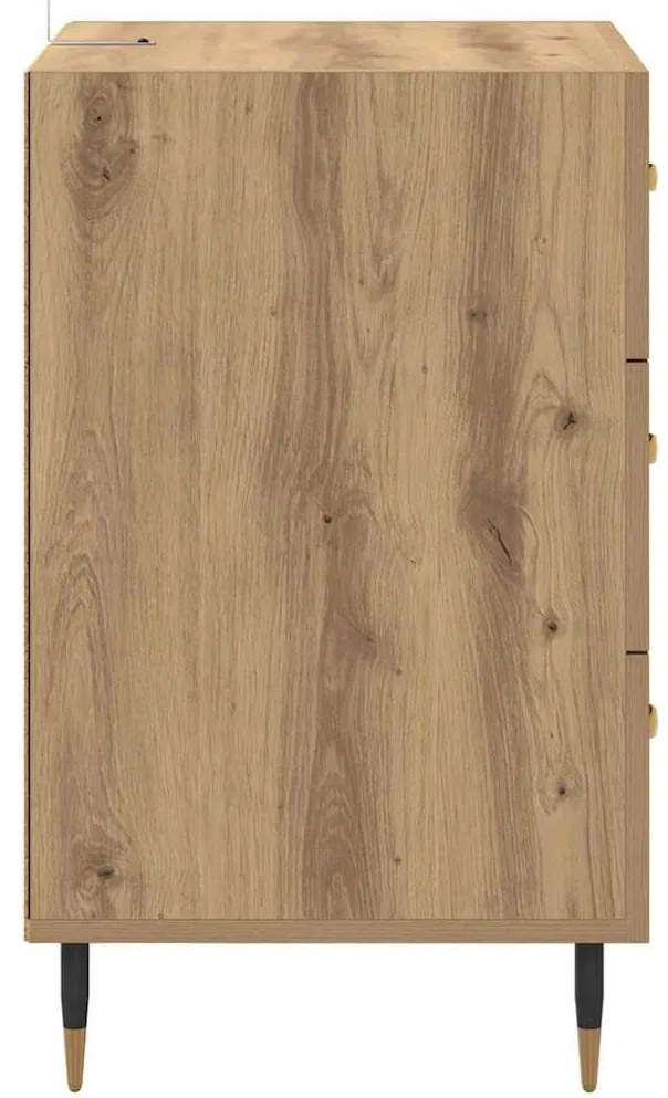 vidaXL Κομοδίνο Artisan Oak 40 x 40 x 66 εκ. Επεξεργασμένο ξύλο