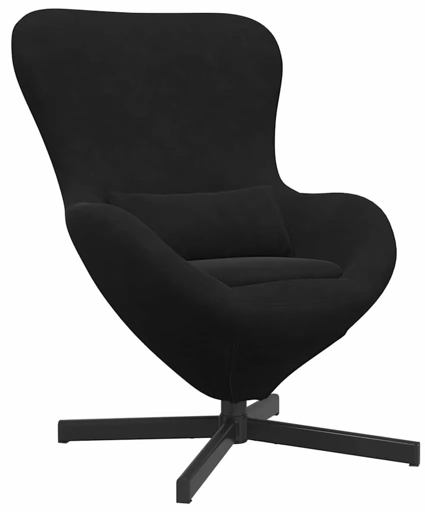 vidaXL Κάθισμα-αυγό Μαύρο 63 x 73 x 90 εκ Βελούδο