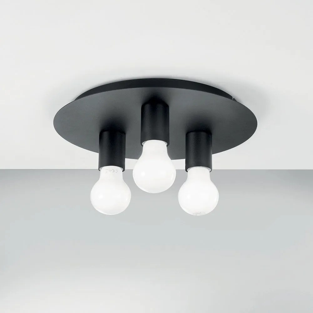 Φωτιστικό Οροφής - Πλαφονιέρα I-Strike-PL3-NER E27 86x30cm Black Luce Ambiente Design