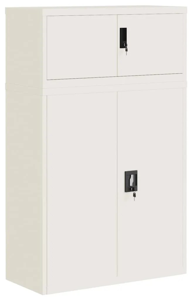 vidaXL Αρχειοθήκη Λευκή 90 x 40 x 145 εκ. από Ατσάλι