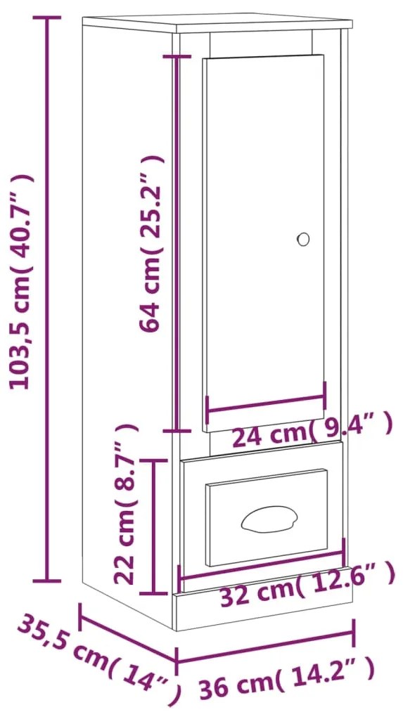 ΝΤΟΥΛΑΠΙ ΓΚΡΙ SONOMA 36X35,5X103,5 ΕΚ. ΑΠΟ ΕΠΕΞΕΡΓΑΣΜΕΝΟ ΞΥΛΟ 816310