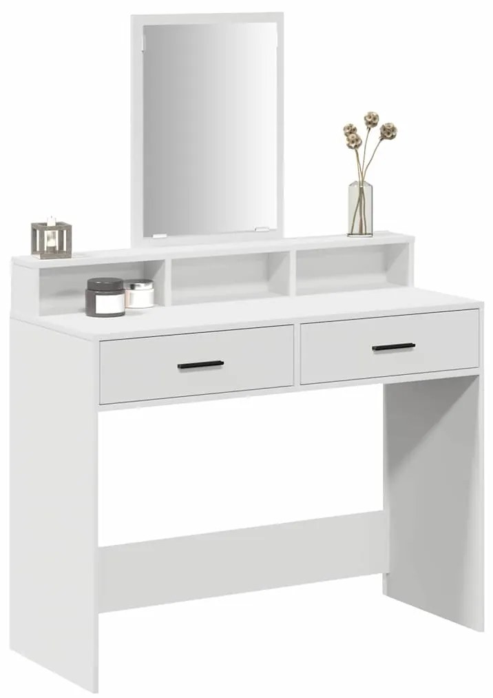 vidaXL Κομμό Υπνοδωματίου Λευκό 100 x 41 x 140 εκ. Επεξεργασμένο ξύλο