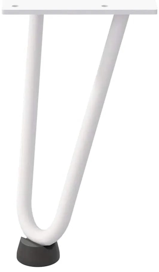 vidaXL Πόδια Φουρκέτας για Τραπεζάκι Σαλονιού 4 τεμ. Λευκά 20 εκ. από Μασίφ Ατσάλι