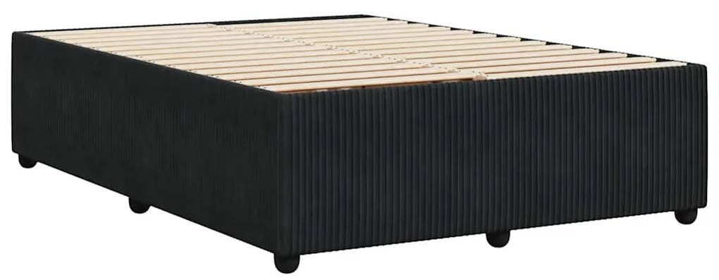 vidaXL Σκελετός Κρεβατιού Χωρίς Στρώμα Μαύρο 160x200 εκ. Βελούδινο