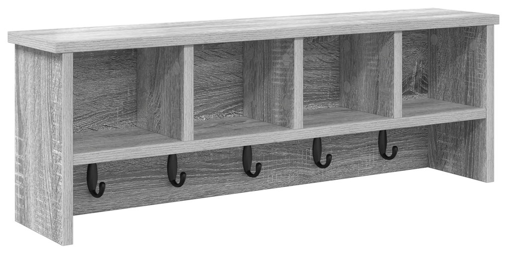 vidaXL Τοίχου Κρεμάστρα Γκρι sonoma 75 x 16 x 26 εκ Επεξεργασμένο ξύλο