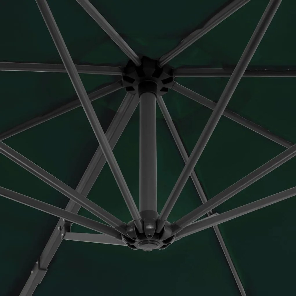 Ομπρέλα Κρεμαστή Πράσινη 300 εκ. με Ιστό Αλουμινίου - Πράσινο