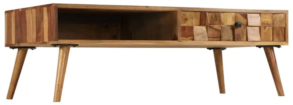 vidaXL Τραπεζάκι Σαλονιού Μελί 110 x 50 x 37 εκ. Μασίφ Ξύλο Ακακίας