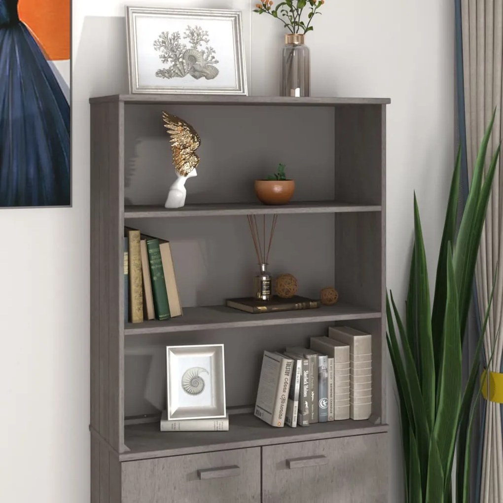 vidaXL Πάνω Μέρος Ντουλαπιού HAMAR Αν. Γκρι 85x35x100 εκ. Μασίφ Πεύκο