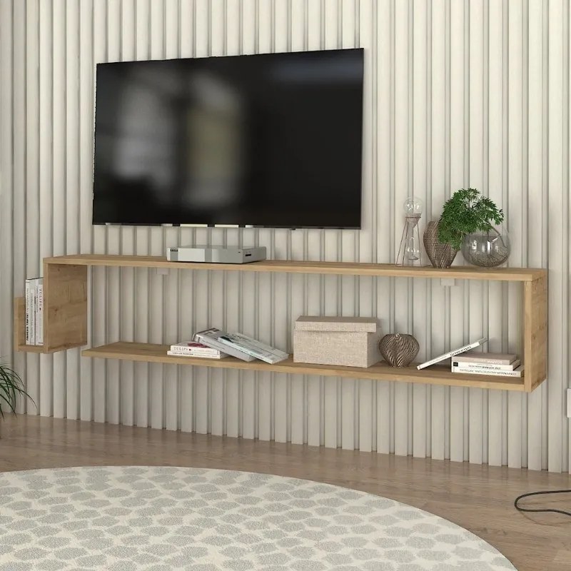 Megapap Έπιπλο Τηλεόρασης Επιτοίχιο Regnar Sapphire Oak 168,6x25x31,8εκ.
