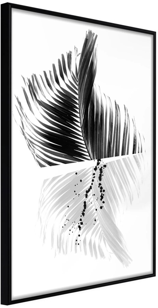 Αφίσα - Abstract Feather - 30x45 - Μαύρο - Χωρίς πασπαρτού