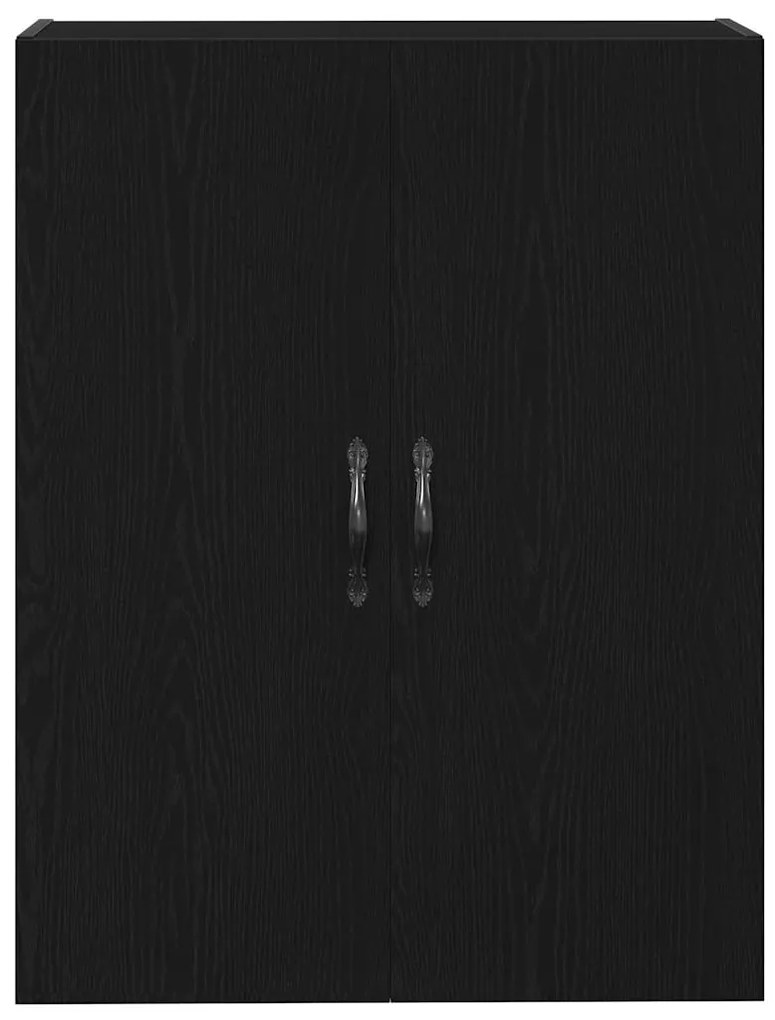 vidaXL Highboard Μαύρη δρυς 69.5 x 34 x 180 εκ. Επεξεργασμένο ξύλο