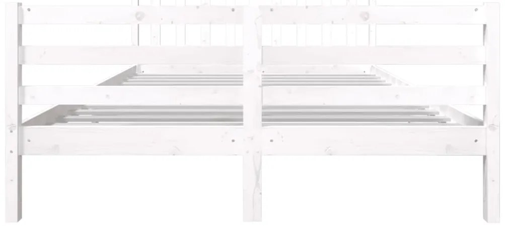 vidaXL Πλαίσιο Κρεβατιού Λευκό 160 x 200 εκ. από Μασίφ Ξύλο