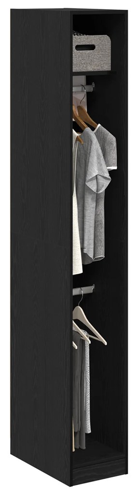 vidaXL Ντουλάπα Μαύρης Καρυδιάς 30 x 50 x 200 cm – φτιαγμένη από επεξεργασμένο ξύλο.