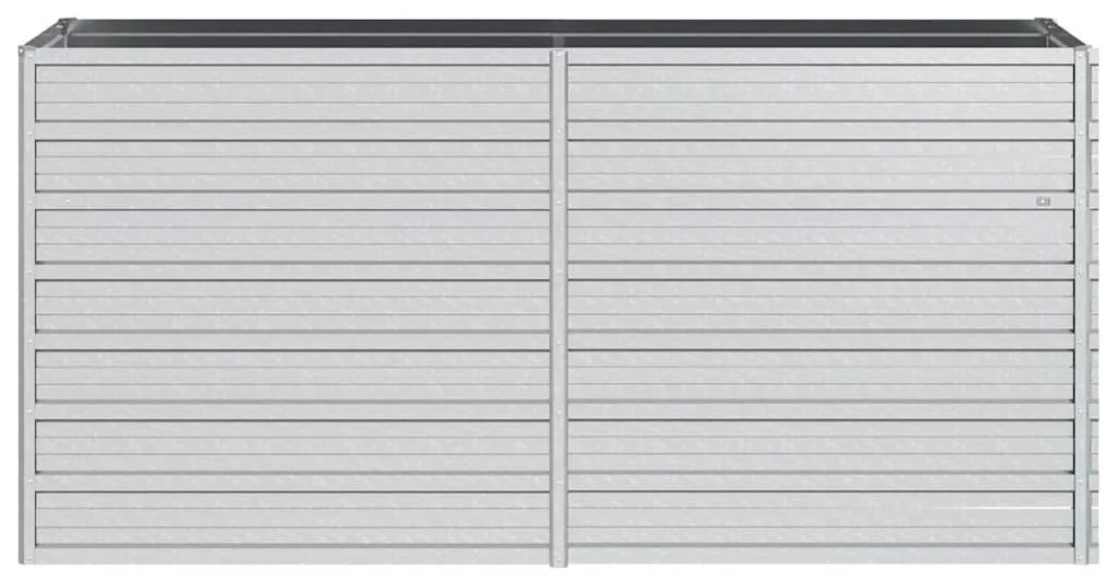 vidaXL Ζαρντινιέρα Υπερυψωμένη Ασημί 160x40x77 εκ. Γαλβανισμ. Χάλυβας
