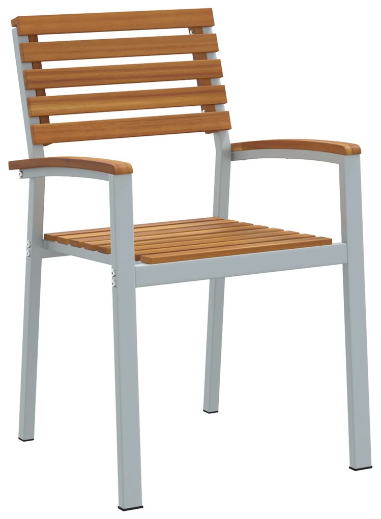 vidaXL Σετ Τραπεζαρίας Κήπου 5 Τεμαχίων Ξύλου Teak και Αλουμινίου