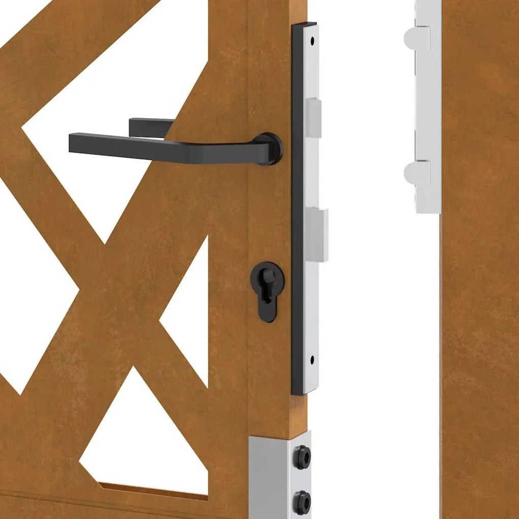 Πύλη κήπου 105x155 cm από καιρικό χάλυβα Light Design - Καφέ