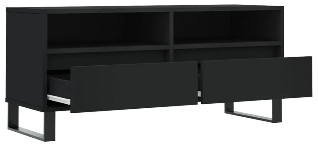 vidaXL Έπιπλο Τηλεόρασης Μαύρο 100x34,5x44,5 εκ. Επεξεργ. Ξύλο