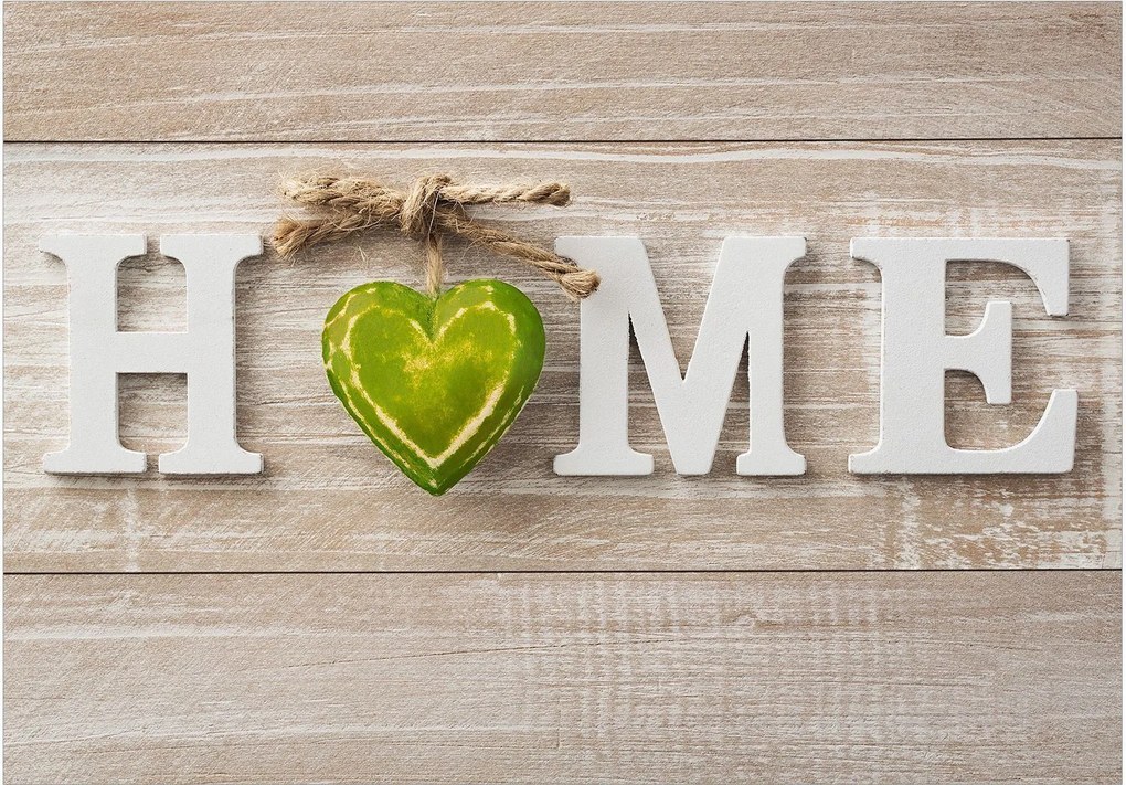 Αυτοκόλλητη φωτοταπετσαρία - Home Heart (Green) - 343x245