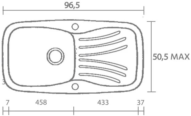 Νεροχύτης Sanitec 308-Metallic Ice