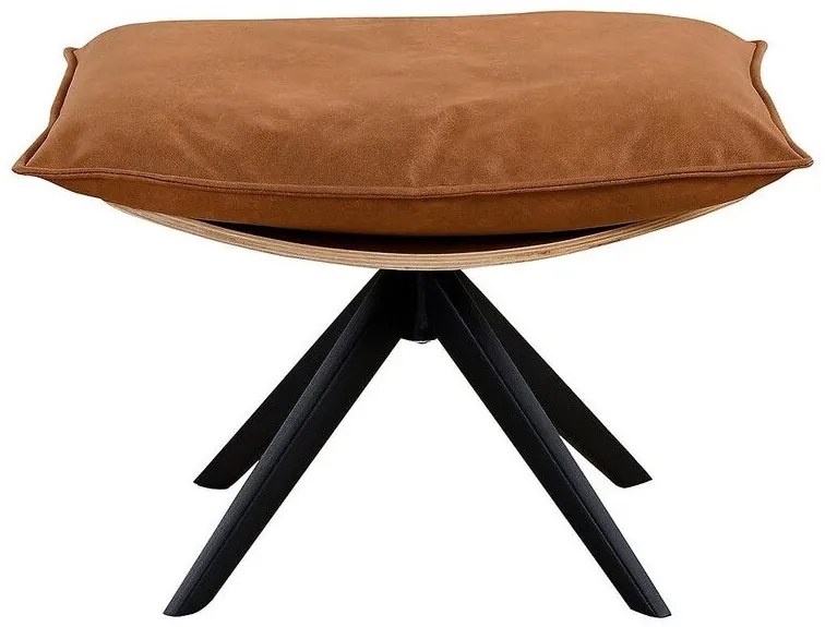 Πολυθρόνα Riverton 642, Καφέ, 95x77x84cm, Οικολογικό δέρμα, Πόδια: Μεταλλικά
