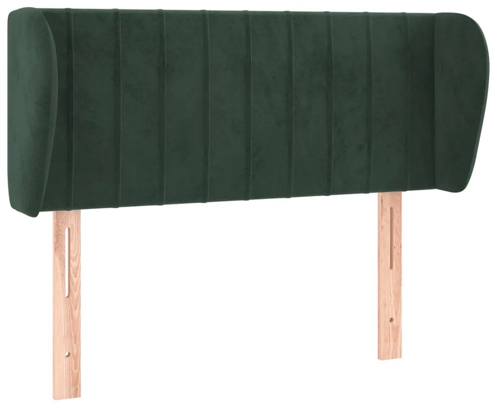 Κεφαλάρι με Πτερύγια Σκούρο Πράσινο 83x23x78/88 εκ. Βελούδινο 3117415
