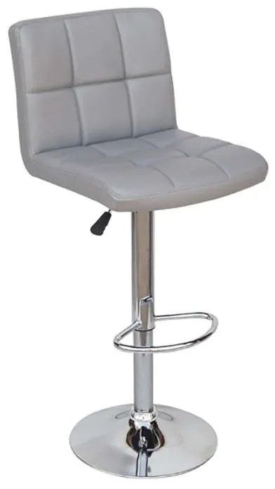 Σκαμπό Μπάρ 2τμχ Bar40 Grey Pu 43x52x113εκ. ZITA PLUS 43X52X60-92/81-113εκ.