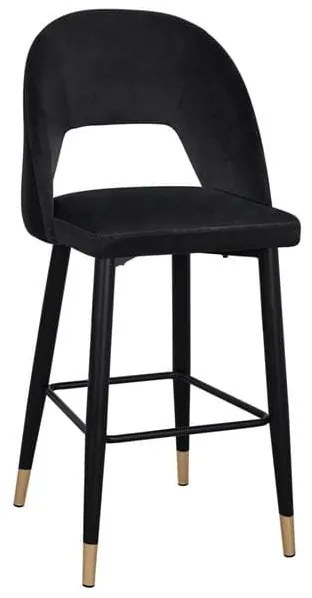 Σκαμπό Bar Harper HM8526.04 Black 50Χ51Χ111Υ εκ. Σετ 2τμχ Velvet, Metal