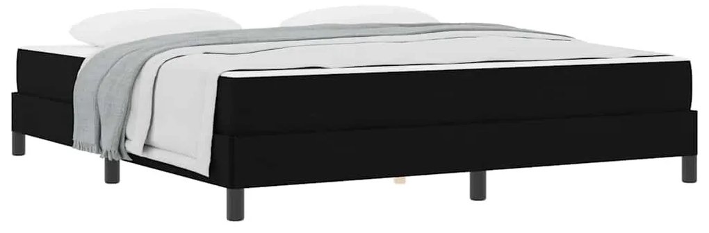 vidaXL Κρεβάτι με ελατήρια με στρώμα Μαύρο 180 x 200 cm ύφασμα