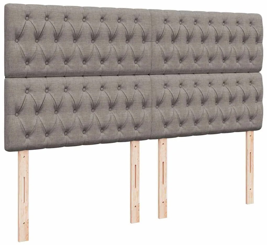 Οθωμανικό κρεβάτι με στρώμα & LEDs Taupe 180x200cm ύφασμα 3314111