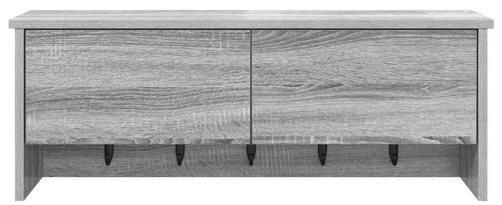 vidaXL Τοίχου Κρεμάστρα Γκρι sonoma 80 x 20 x 30 cm Επεξεργασμένο ξύλο