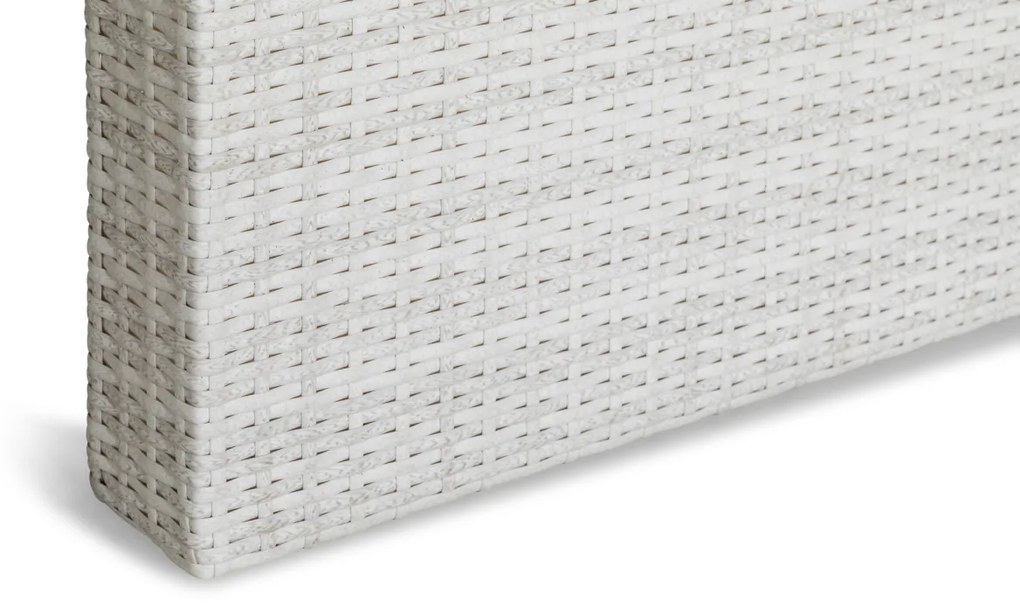Τραπέζι εξωτερικού χώρου Comfort Garden 1322, 67x85x145cm, Γκρι, Επεξεργασμένο γυαλί, Πλαστικό ψάθινο, Μέταλλο