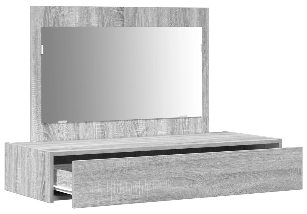vidaXL Ορθογώνιο Dressing Table Γκρι Sonoma 100x40x70 εκ