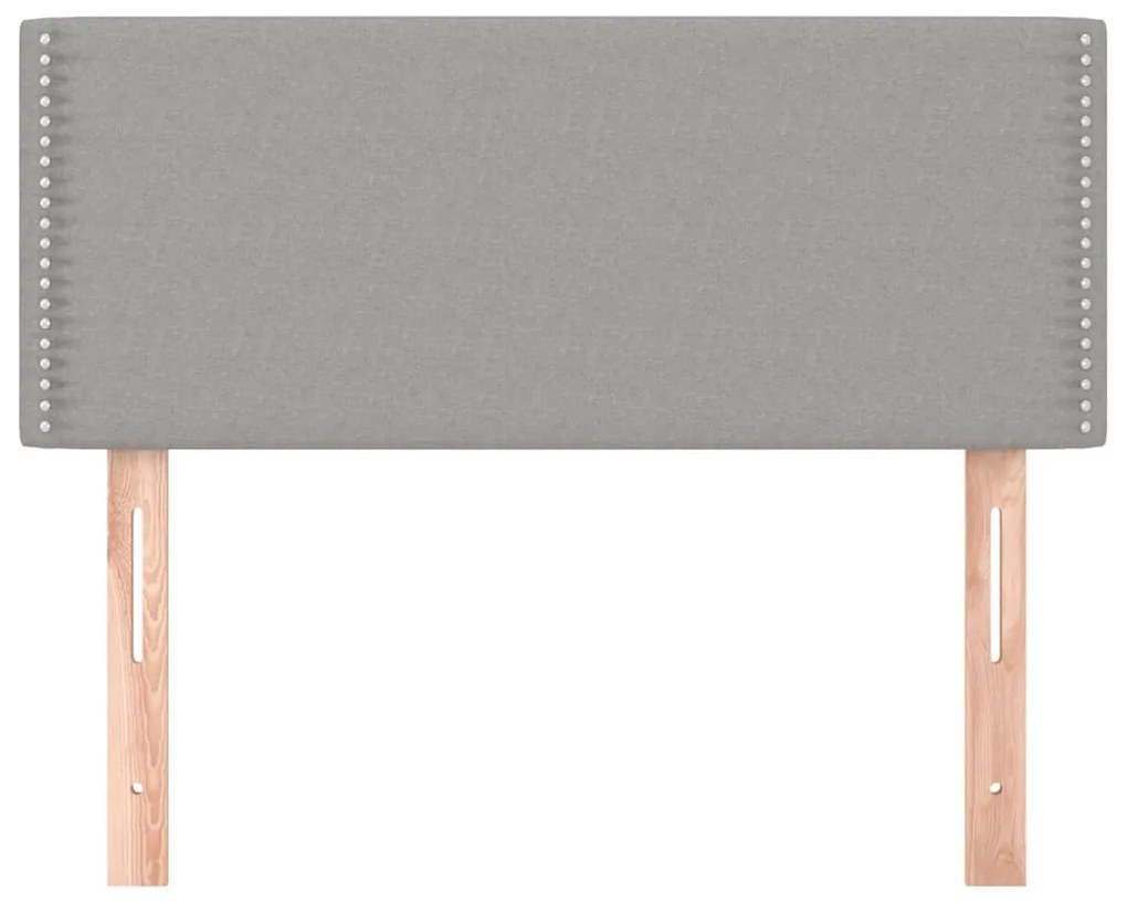 vidaXL Κεφαλάρι Κρεβατιού Ανοιχτό Γκρι 100x5x78/88 εκ. Υφασμάτινο