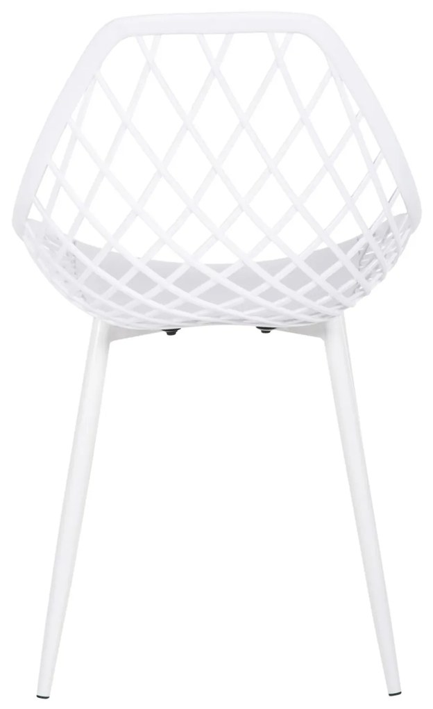 Καρέκλα LIO C9524.11 Πολυπροπυλενίου με Μεταλλικά πόδια Λευκή 52x53x82Υεκ. 4αδα 52x53x82 εκ.