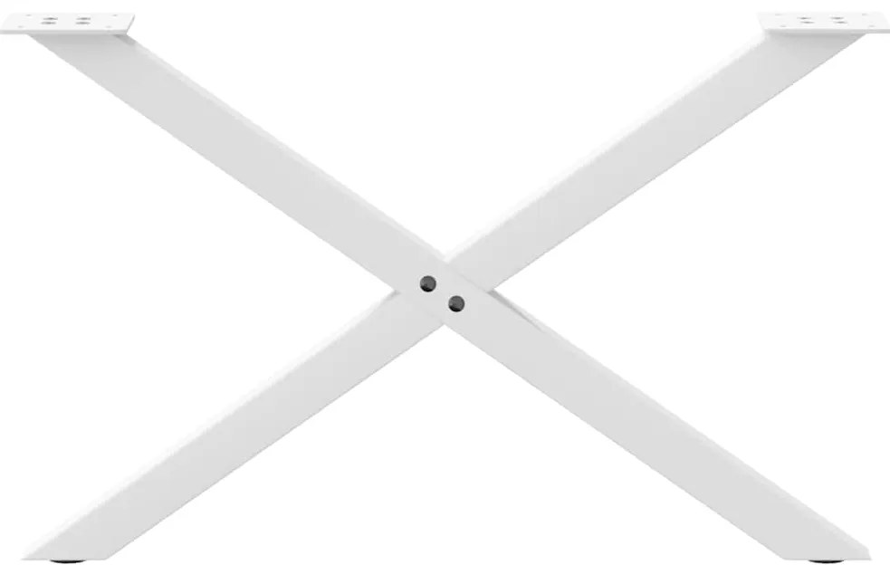 vidaXL Πόδια Τραπεζιού Σαλονιού σε Σχήμα Χ, 2 τεμ. Λευκά 70x(42-43) εκ. Ατσάλι