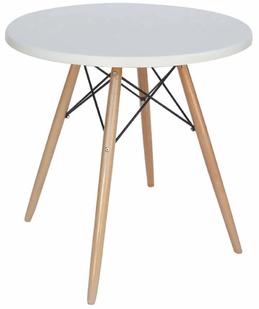 Τραπέζι Randy Werzalit White 08-0011 Φ60cm Werzalit,Wood