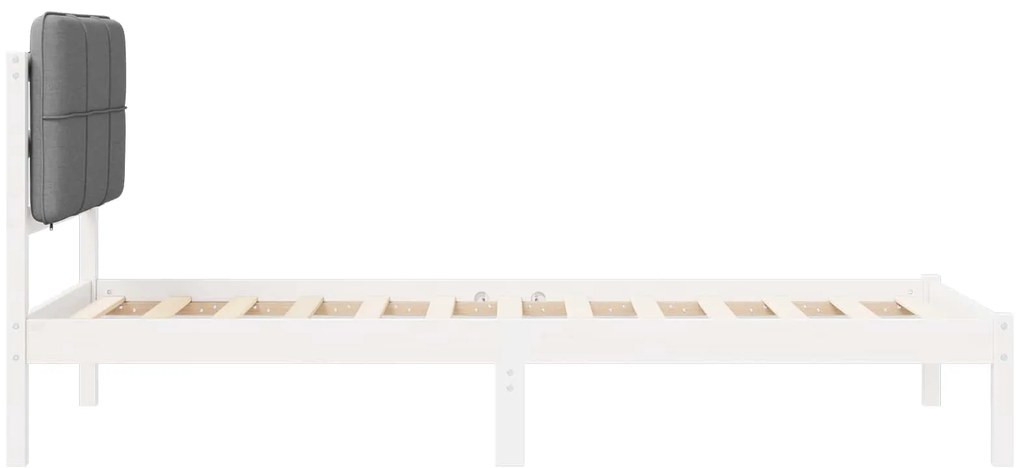 vidaXL Σκελετός Κρεβατιού με Επενδεδυμένο Κεφαλάρι Ανοιχτό γκρι